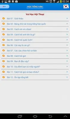 Học Tiếng Hàn android App screenshot 3