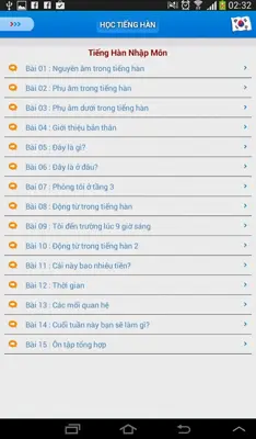 Học Tiếng Hàn android App screenshot 4